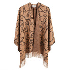 Luxury Chain Print Cashmere Cape – CAMEL - Heritage Of Scotland -