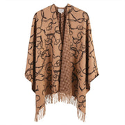 Luxury Chain Print Cashmere Cape – CAMEL - Heritage Of Scotland -