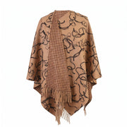Luxury Chain Print Cashmere Cape – CAMEL - Heritage Of Scotland -