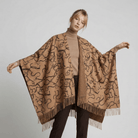 Luxury Chain Print Cashmere Cape – CAMEL - Heritage Of Scotland -