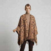 Luxury Chain Print Cashmere Cape – CAMEL - Heritage Of Scotland -