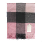 Luxury Lambswool Wide Scarf - Pure Wool - Heritage Of Scotland - 3 SQUARE PINK