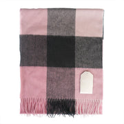 Luxury Lambswool Wide Scarf - Pure Wool - Heritage Of Scotland - 3 SQUARE PINK
