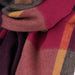Luxury Lambswool Wide Scarf - Pure Wool - Heritage Of Scotland - KIRKSTALL CHECK WINE
