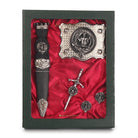 MacAlister Clan Badge, Kilt Pin, Lapel Pin, Cufflinks, Keyring/Key Fob & Gift Set — Fine Pewter by Art Pewter — Made in Scotland (Shiny Finish) - Heritage Of Scotland - Gift Set