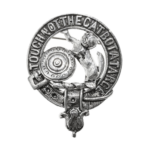 MacBean Clan Badge, Kilt Pin, Lapel Pin, Cufflinks, Keyring/Key Fob & Gift Set — Fine Pewter by Art Pewter — Made in Scotland (Shiny Finish) - Heritage Of Scotland - Badge