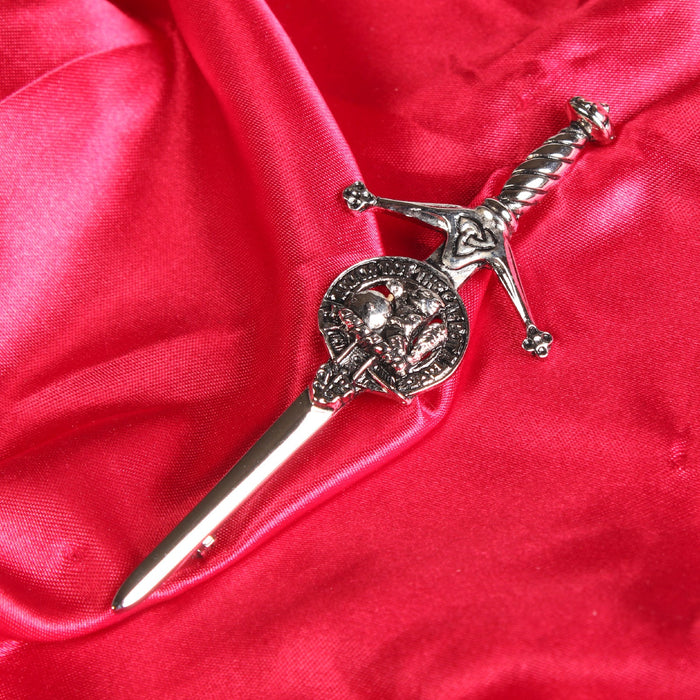 MacBean Clan Badge, Kilt Pin, Lapel Pin, Cufflinks, Keyring/Key Fob & Gift Set — Fine Pewter by Art Pewter — Made in Scotland (Shiny Finish) - Heritage Of Scotland - Kilt Pin