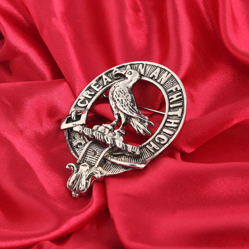 MacDonald of Glengarry Clan Badge, Kilt Pin, Lapel Pin, Cufflinks, Keyring/Key Fob & Gift Set — Fine Pewter by Art Pewter — Made in Scotland (Shiny Finish) - Heritage Of Scotland - Badge