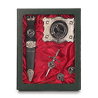 MacDonald of Glengarry Clan Badge, Kilt Pin, Lapel Pin, Cufflinks, Keyring/Key Fob & Gift Set — Fine Pewter by Art Pewter — Made in Scotland (Shiny Finish) - Heritage Of Scotland - Gift Set