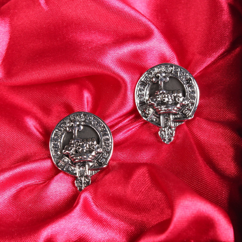 MacDonald of the Isles Clan Badge, Kilt Pin, Lapel Pin, Cufflinks, Keyring/Key Fob & Gift Set — Fine Pewter by Art Pewter — Made in Scotland (Shiny Finish) - Heritage Of Scotland - Cufflinks
