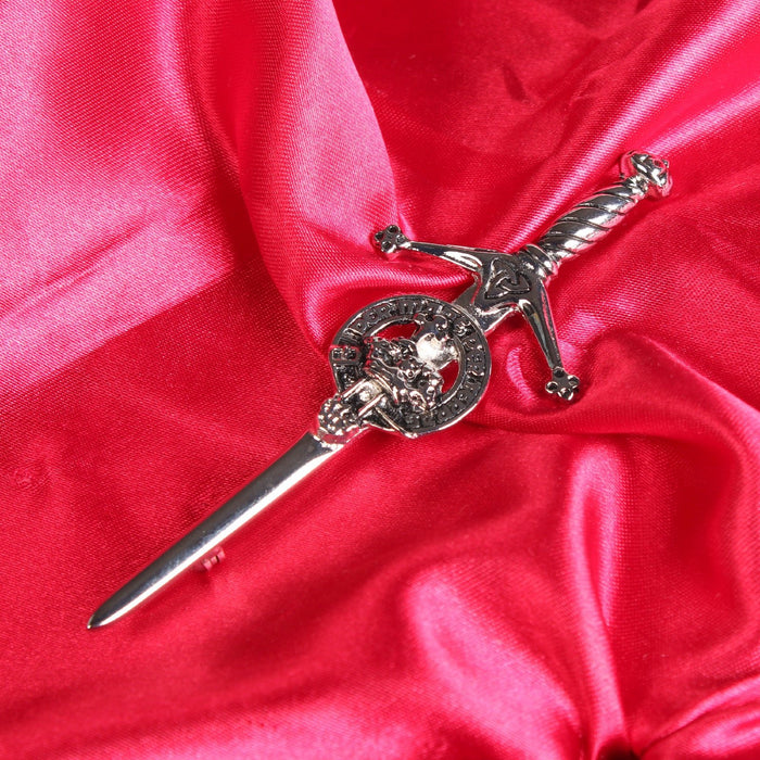 MacDonald of the Isles Clan Badge, Kilt Pin, Lapel Pin, Cufflinks, Keyring/Key Fob & Gift Set — Fine Pewter by Art Pewter — Made in Scotland (Shiny Finish) - Heritage Of Scotland - Kilt Pin