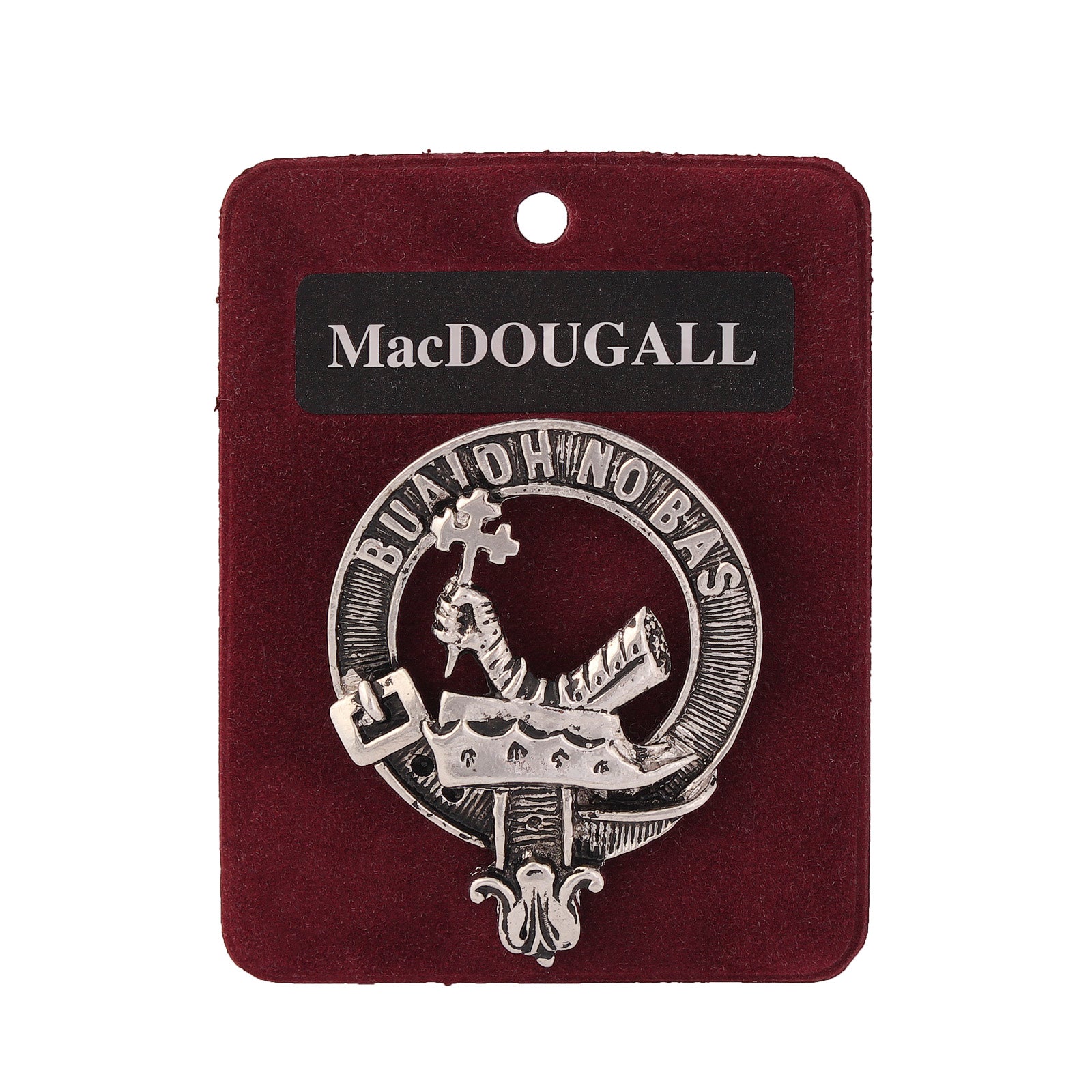 MacDougall Clan Badge, Kilt Pin, Lapel Pin, Cufflinks, Keyring/Key Fob & Gift Set — Fine Pewter by Art Pewter — Made in Scotland (Shiny Finish) - Heritage Of Scotland - Badge