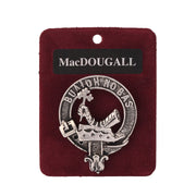 MacDougall Clan Badge, Kilt Pin, Lapel Pin, Cufflinks, Keyring/Key Fob & Gift Set — Fine Pewter by Art Pewter — Made in Scotland (Shiny Finish) - Heritage Of Scotland - Badge