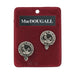 MacDougall Clan Badge, Kilt Pin, Lapel Pin, Cufflinks, Keyring/Key Fob & Gift Set — Fine Pewter by Art Pewter — Made in Scotland (Shiny Finish) - Heritage Of Scotland - Cufflinks