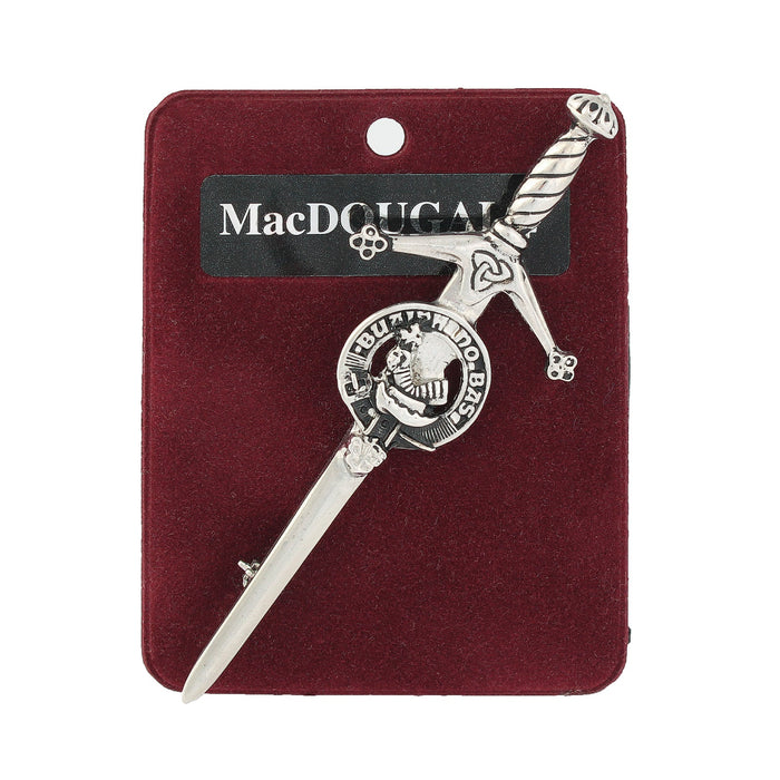 MacDougall Clan Badge, Kilt Pin, Lapel Pin, Cufflinks, Keyring/Key Fob & Gift Set — Fine Pewter by Art Pewter — Made in Scotland (Shiny Finish) - Heritage Of Scotland - Kilt Pin