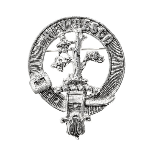 MacEwen Clan Badge, Kilt Pin, Lapel Pin, Cufflinks, Keyring/Key Fob & Gift Set — Fine Pewter by Art Pewter — Made in Scotland (Shiny Finish) - Heritage Of Scotland - Badge