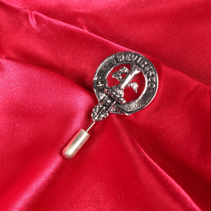 MacEwen Clan Badge, Kilt Pin, Lapel Pin, Cufflinks, Keyring/Key Fob & Gift Set — Fine Pewter by Art Pewter — Made in Scotland (Shiny Finish) - Heritage Of Scotland - Lapel Pin