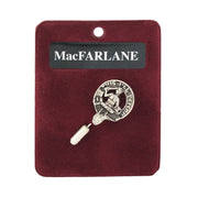 MacFarlane Clan Badge, Kilt Pin, Lapel Pin, Cufflinks, Keyring/Key Fob & Gift Set — Fine Pewter by Art Pewter — Made in Scotland (Shiny Finish) - Heritage Of Scotland - Lapel Pin