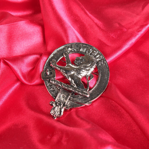 MacFie Clan Badge, Kilt Pin, Lapel Pin, Cufflinks, Keyring/Key Fob & Gift Set — Fine Pewter by Art Pewter — Made in Scotland (Shiny Finish) - Heritage Of Scotland - Badge