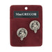 MacGregor Clan Badge, Kilt Pin, Lapel Pin, Cufflinks, Keyring/Key Fob & Gift Set — Fine Pewter by Art Pewter — Made in Scotland (Shiny Finish) - Heritage Of Scotland - Cufflinks