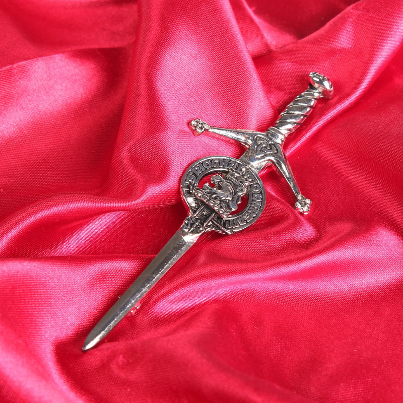 MacGregor Clan Badge, Kilt Pin, Lapel Pin, Cufflinks, Keyring/Key Fob & Gift Set — Fine Pewter by Art Pewter — Made in Scotland (Shiny Finish) - Heritage Of Scotland - Kilt Pin
