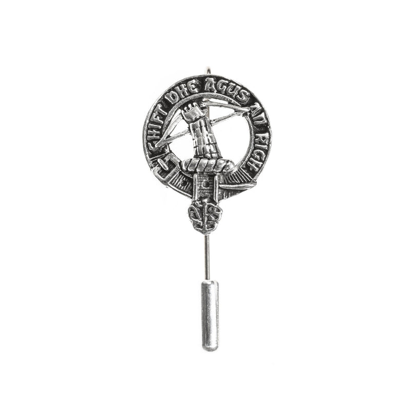 MacInnes Clan Badge, Kilt Pin, Lapel Pin, Cufflinks, Keyring/Key Fob & Gift Set — Fine Pewter by Art Pewter — Made in Scotland (Shiny Finish) - Heritage Of Scotland - Badge