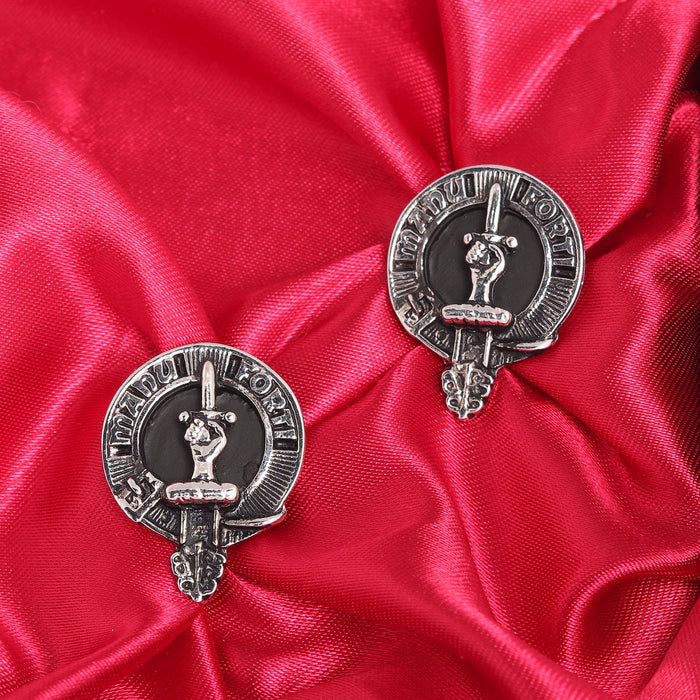 MacKay Clan Badge, Kilt Pin, Lapel Pin, Cufflinks, Keyring/Key Fob & Gift Set — Fine Pewter by Art Pewter — Made in Scotland (Shiny Finish) - Heritage Of Scotland - Cufflinks