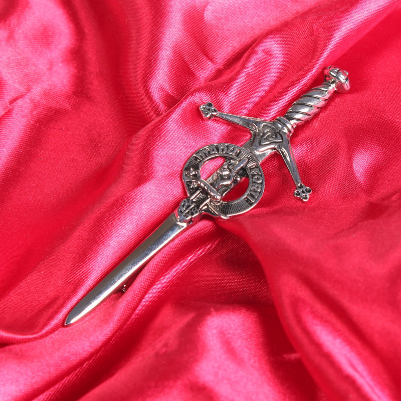 MacKay Clan Badge, Kilt Pin, Lapel Pin, Cufflinks, Keyring/Key Fob & Gift Set — Fine Pewter by Art Pewter — Made in Scotland (Shiny Finish) - Heritage Of Scotland - Kilt Pin
