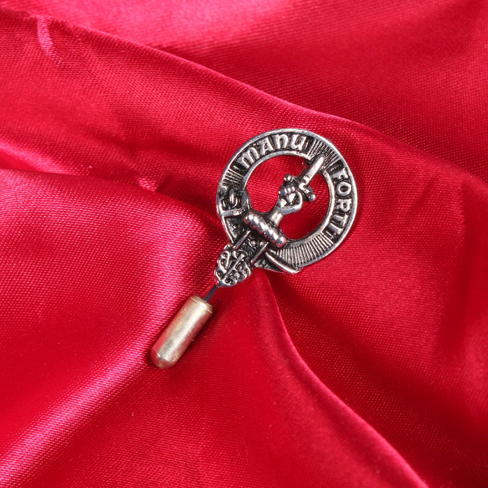 MacKay Clan Badge, Kilt Pin, Lapel Pin, Cufflinks, Keyring/Key Fob & Gift Set — Fine Pewter by Art Pewter — Made in Scotland (Shiny Finish) - Heritage Of Scotland - Lapel Pin