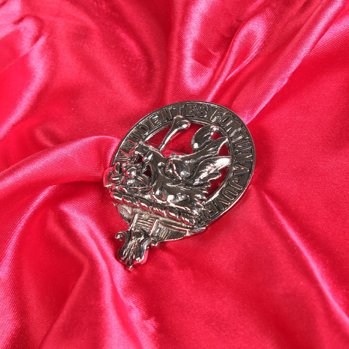 MacKinnon Clan Badge, Kilt Pin, Lapel Pin, Cufflinks, Keyring/Key Fob & Gift Set — Fine Pewter by Art Pewter — Made in Scotland (Shiny Finish) - Heritage Of Scotland - Badge