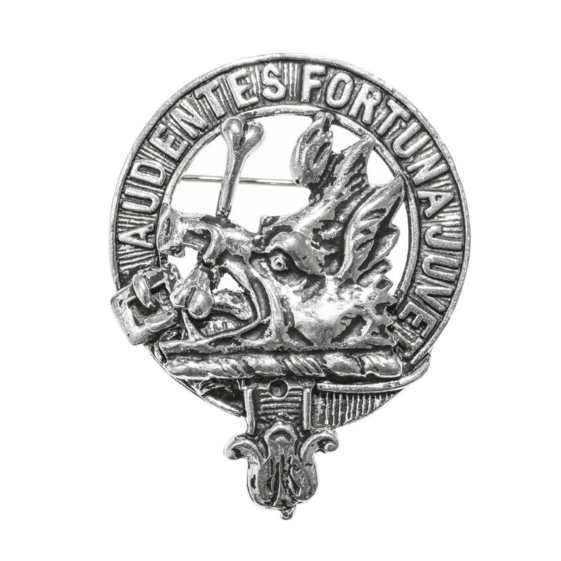 MacKinnon Clan Badge, Kilt Pin, Lapel Pin, Cufflinks, Keyring/Key Fob & Gift Set — Fine Pewter by Art Pewter — Made in Scotland (Shiny Finish) - Heritage Of Scotland - Badge