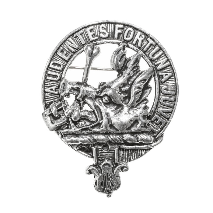 MacKinnon Clan Badge, Kilt Pin, Lapel Pin, Cufflinks, Keyring/Key Fob & Gift Set — Fine Pewter by Art Pewter — Made in Scotland (Shiny Finish) - Heritage Of Scotland - Badge