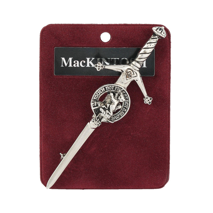 MacKintosh Clan Badge, Kilt Pin, Lapel Pin, Cufflinks, Keyring/Key Fob & Gift Set — Fine Pewter by Art Pewter — Made in Scotland (Shiny Finish) - Heritage Of Scotland - Kilt Pin
