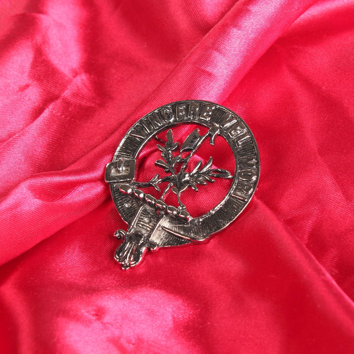 MacLaine Clan Badge, Kilt Pin, Lapel Pin, Cufflinks, Keyring/Key Fob & Gift Set — Fine Pewter by Art Pewter — Made in Scotland (Shiny Finish) - Heritage Of Scotland - Badge