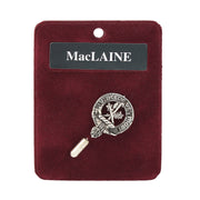 MacLaine Clan Badge, Kilt Pin, Lapel Pin, Cufflinks, Keyring/Key Fob & Gift Set — Fine Pewter by Art Pewter — Made in Scotland (Shiny Finish) - Heritage Of Scotland - Badge