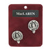 MacLaren Clan Badge, Kilt Pin, Lapel Pin, Cufflinks, Keyring/Key Fob & Gift Set — Fine Pewter by Art Pewter — Made in Scotland (Shiny Finish) - Heritage Of Scotland - Cufflinks