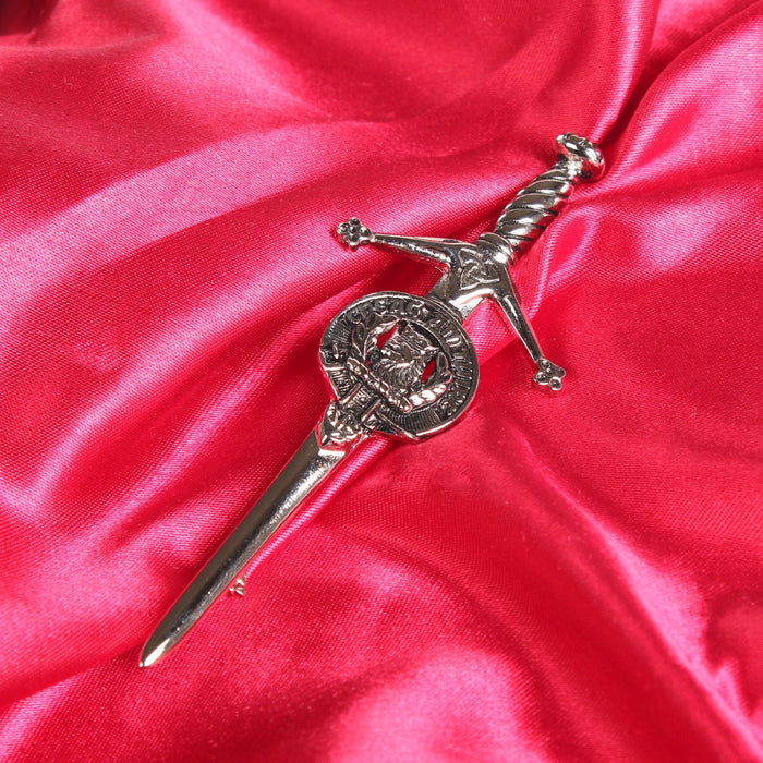 MacLaren Clan Badge, Kilt Pin, Lapel Pin, Cufflinks, Keyring/Key Fob & Gift Set — Fine Pewter by Art Pewter — Made in Scotland (Shiny Finish) - Heritage Of Scotland - Kilt Pin