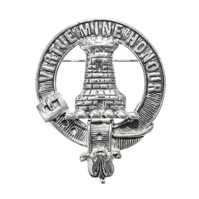 MacLean Clan Badge, Kilt Pin, Lapel Pin, Cufflinks, Keyring/Key Fob & Gift Set — Fine Pewter by Art Pewter — Made in Scotland (Shiny Finish) - Heritage Of Scotland - Badge