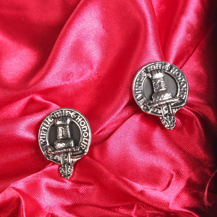 MacLean Clan Badge, Kilt Pin, Lapel Pin, Cufflinks, Keyring/Key Fob & Gift Set — Fine Pewter by Art Pewter — Made in Scotland (Shiny Finish) - Heritage Of Scotland - Cufflinks