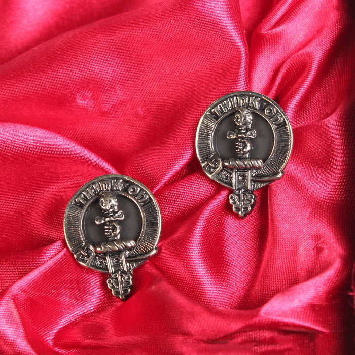 MacLellan Clan Badge, Kilt Pin, Lapel Pin, Cufflinks, Keyring/Key Fob & Gift Set — Fine Pewter by Art Pewter — Made in Scotland (Shiny Finish) - Heritage Of Scotland - Cufflinks