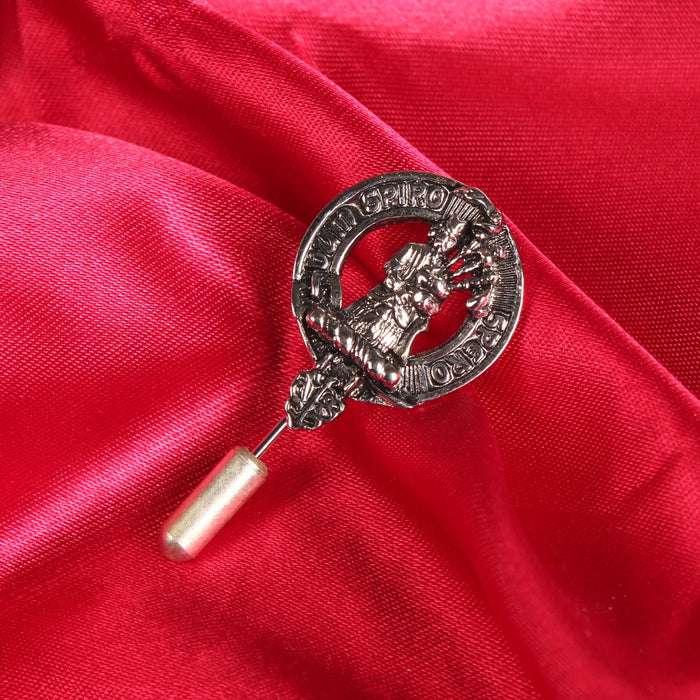 MacLennan Clan Badge, Kilt Pin, Lapel Pin, Cufflinks, Keyring/Key Fob & Gift Set — Fine Pewter by Art Pewter — Made in Scotland (Shiny Finish) - Heritage Of Scotland - Lapel Pin