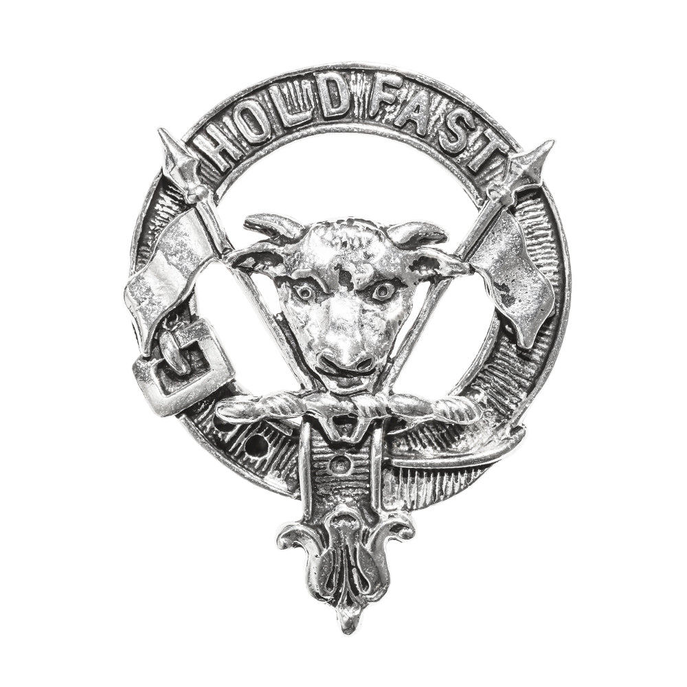 MacLeod Clan Badge, Kilt Pin, Lapel Pin, Cufflinks, Keyring/Key Fob & Gift Set — Fine Pewter by Art Pewter — Made in Scotland (Shiny Finish) - Heritage Of Scotland - Badge