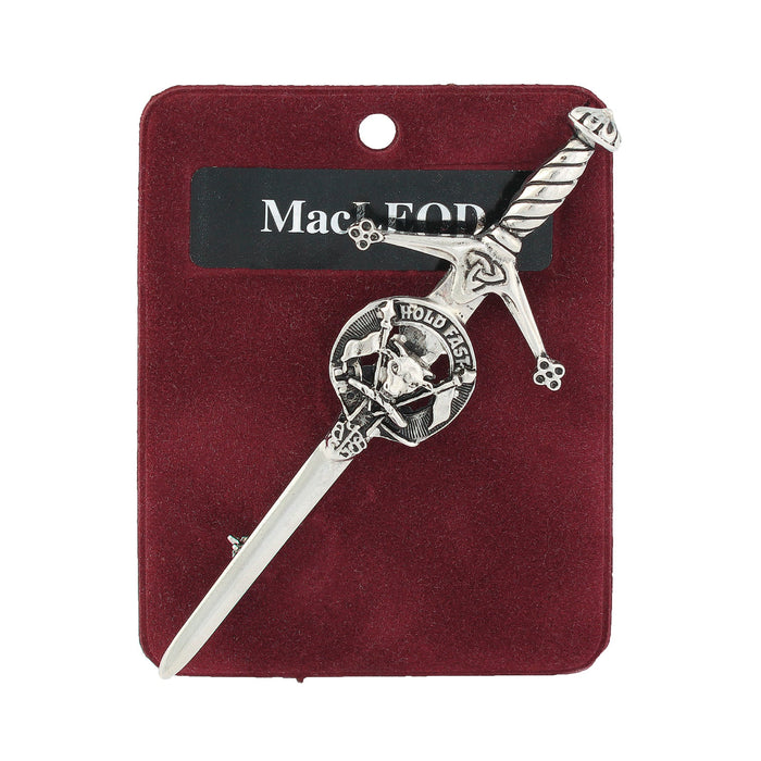 MacLeod Clan Badge, Kilt Pin, Lapel Pin, Cufflinks, Keyring/Key Fob & Gift Set — Fine Pewter by Art Pewter — Made in Scotland (Shiny Finish) - Heritage Of Scotland - Kilt Pin