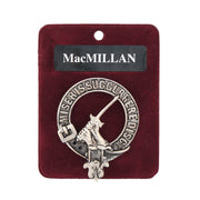 MacMillan Clan Badge, Kilt Pin, Lapel Pin, Cufflinks, Keyring/Key Fob & Gift Set — Fine Pewter by Art Pewter — Made in Scotland (Shiny Finish) - Heritage Of Scotland - Badge