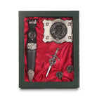MacMillan Clan Badge, Kilt Pin, Lapel Pin, Cufflinks, Keyring/Key Fob & Gift Set — Fine Pewter by Art Pewter — Made in Scotland (Shiny Finish) - Heritage Of Scotland - Gift Set