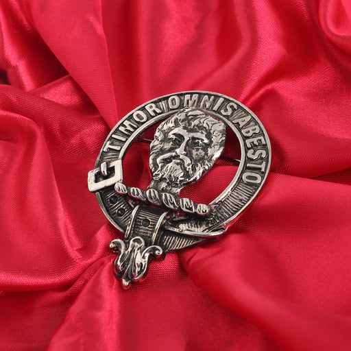 MacNab Clan Badge, Kilt Pin, Lapel Pin, Cufflinks, Keyring/Key Fob & Gift Set — Fine Pewter by Art Pewter — Made in Scotland (Shiny Finish) - Heritage Of Scotland - Badge