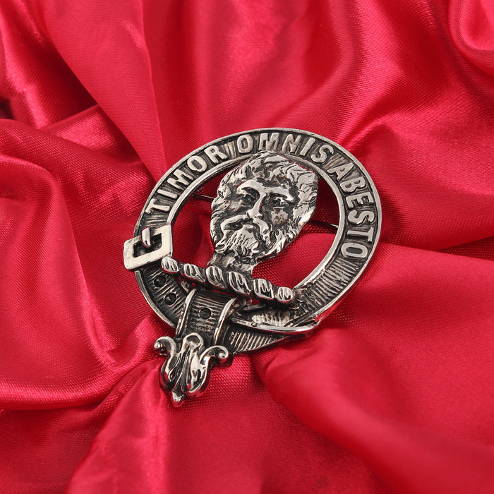 MacNab Clan Badge, Kilt Pin, Lapel Pin, Cufflinks, Keyring/Key Fob & Gift Set — Fine Pewter by Art Pewter — Made in Scotland (Shiny Finish) - Heritage Of Scotland - Badge