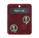 MacNab Clan Badge, Kilt Pin, Lapel Pin, Cufflinks, Keyring/Key Fob & Gift Set — Fine Pewter by Art Pewter — Made in Scotland (Shiny Finish) - Heritage Of Scotland - Cufflinks