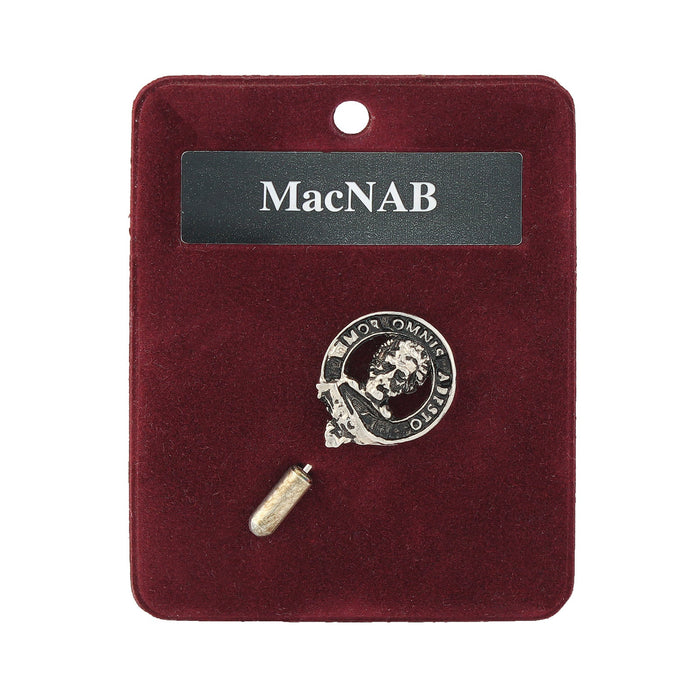 MacNab Clan Badge, Kilt Pin, Lapel Pin, Cufflinks, Keyring/Key Fob & Gift Set — Fine Pewter by Art Pewter — Made in Scotland (Shiny Finish) - Heritage Of Scotland - Lapel Pin