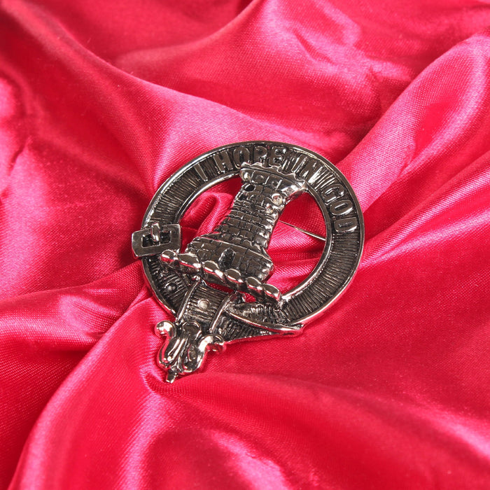 MacNaughton Clan Badge, Kilt Pin, Lapel Pin, Cufflinks, Keyring/Key Fob & Gift Set — Fine Pewter by Art Pewter — Made in Scotland (Shiny Finish) - Heritage Of Scotland - Badge